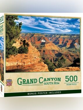 Grand Canyon South Rim 500-Piece Jigsaw Puzzle - Scenic Orange & Green